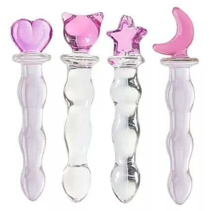 Crystal Glass Dildo (Heart, Cat, Star or Moon)