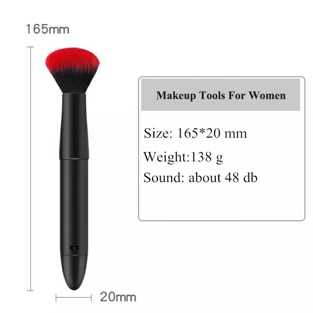 Rechargable Makeup Brush Bullet Vibrator (10 Modes)