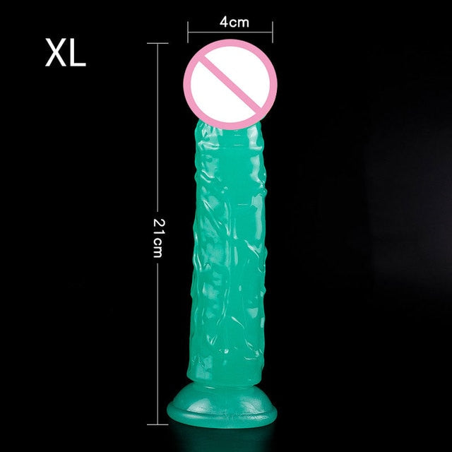 Glow-in-the-Dark Realistic Dildo with Suction Cup