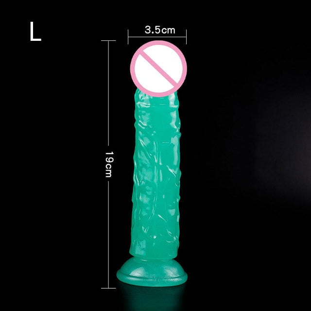 Glow-in-the-Dark Realistic Dildo with Suction Cup