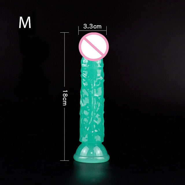 Glow-in-the-Dark Realistic Dildo with Suction Cup