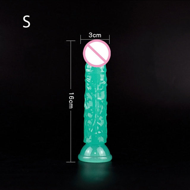 Glow-in-the-Dark Realistic Dildo with Suction Cup