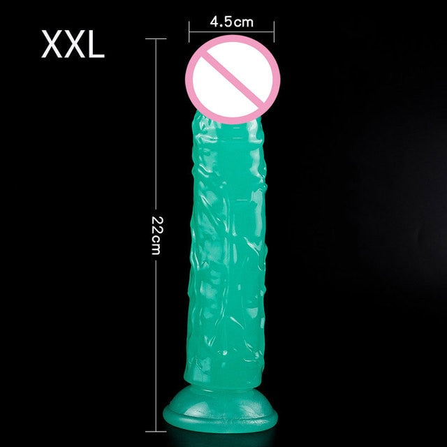 Glow-in-the-Dark Realistic Dildo with Suction Cup